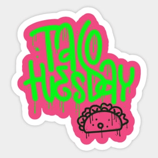 Taco Tuesday Graffiti Tee! Sticker